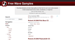 Desktop Screenshot of freewavesamples.com